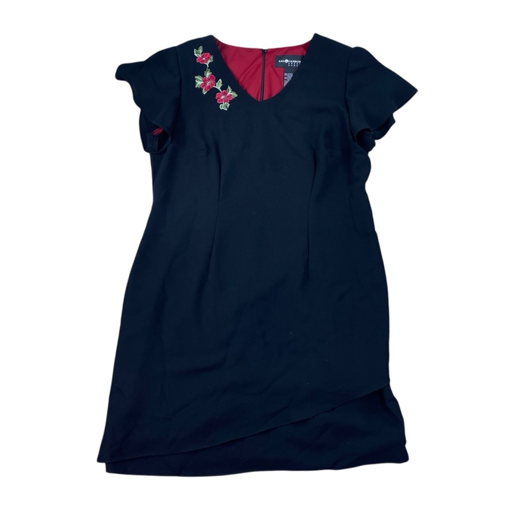 Sag Harbor black floral embroidery size 18W